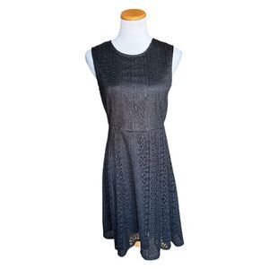 Womens Kim Rogers Petite Black Zipper Back Lace Sleeveless Party Dress - Sz PM M